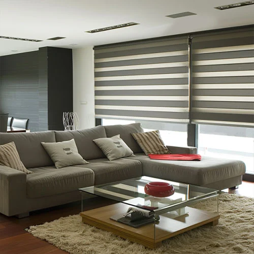 Motorized Zebra Roller Shades