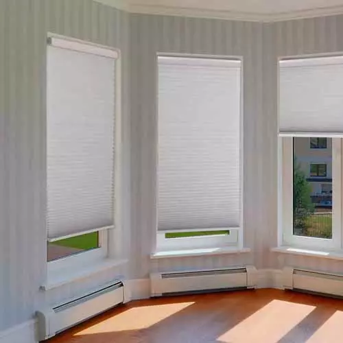 Double Cellular Light Filtering Shades Living Room 5